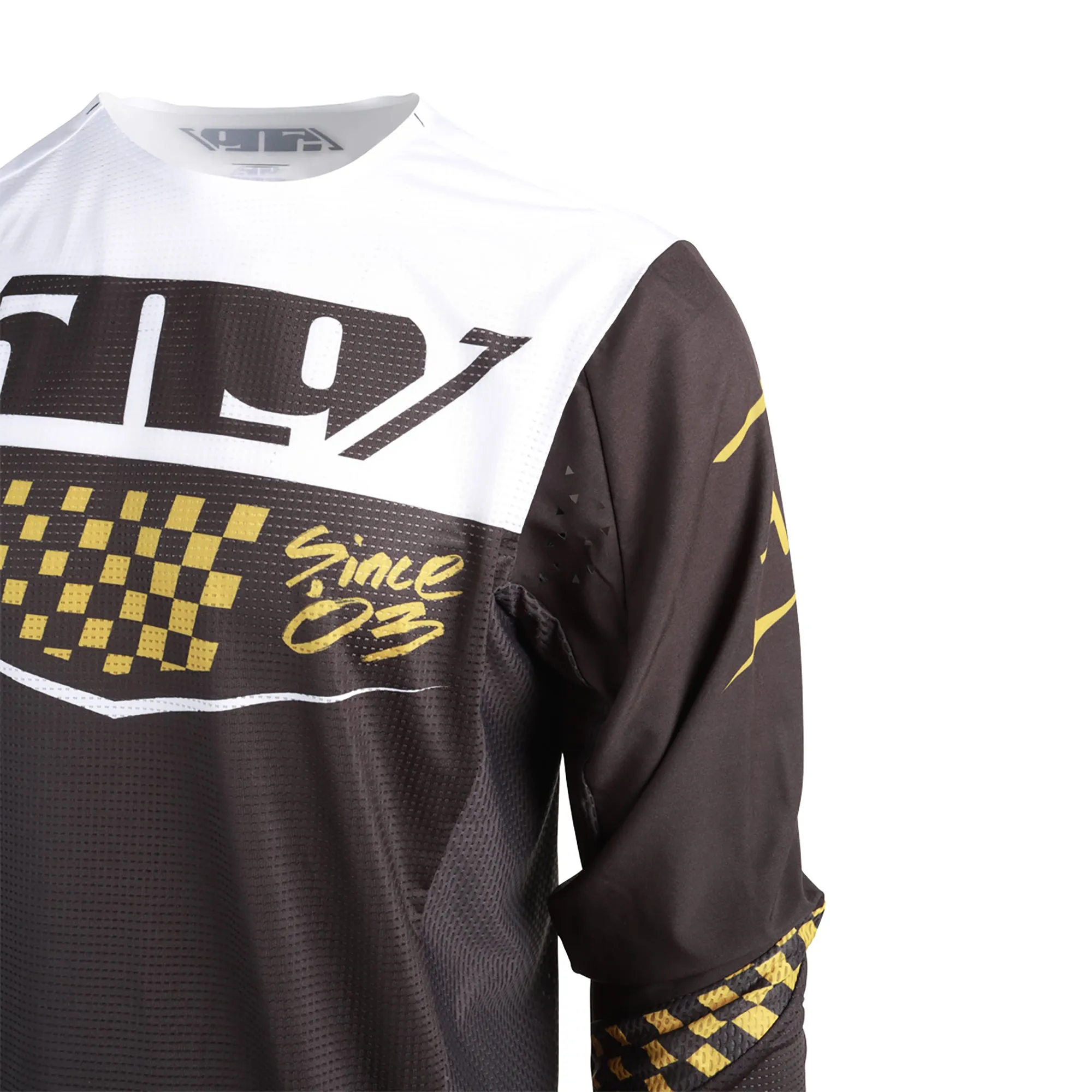 509  Race 5 Jersey Long Sleeve Drop Tail Perforated Light Speedsta Black Gold