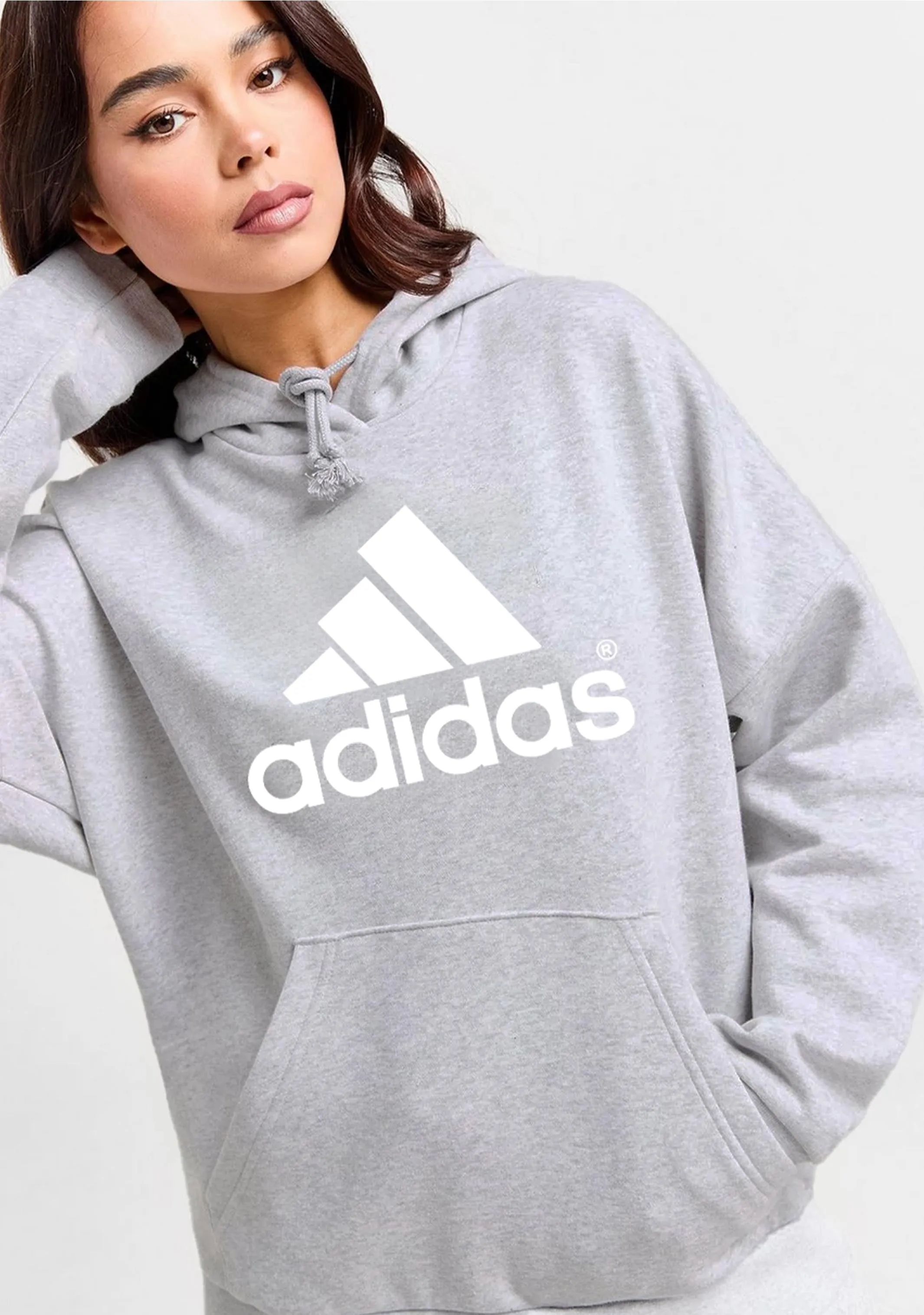 Adidas Womens Essential Boyfriend Logo Hoodie <BR> HD1748