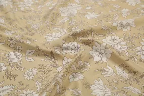 Beige 60 Gram Printed Silk Crepe Fabric