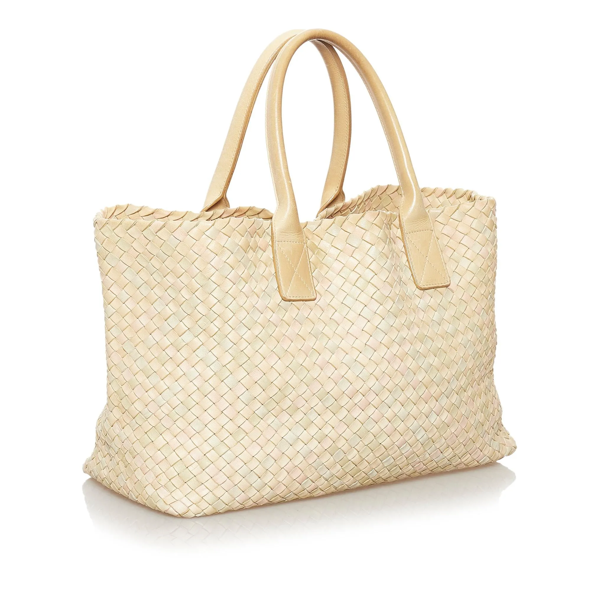 Bottega Veneta Intrecciato Capri Leather Tote Bag (SHG-31386)