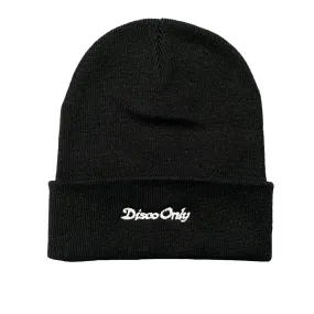 DISCO ONLY 'Script' Beanie - Black / Dusty Pink