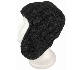 Ear flap hat, Wool pilot hat, Bomber hat, Wool outside, fleece inside