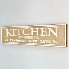 "Kitchen" Wooden Rectangle Wall Art