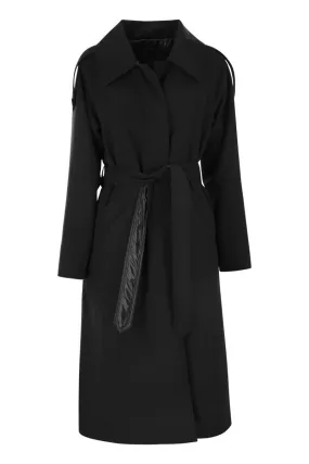 REVERSIBLE COAT IN WOOL AND NYLON BLEND