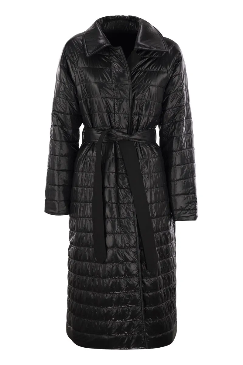 REVERSIBLE COAT IN WOOL AND NYLON BLEND